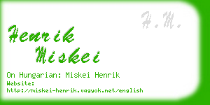 henrik miskei business card